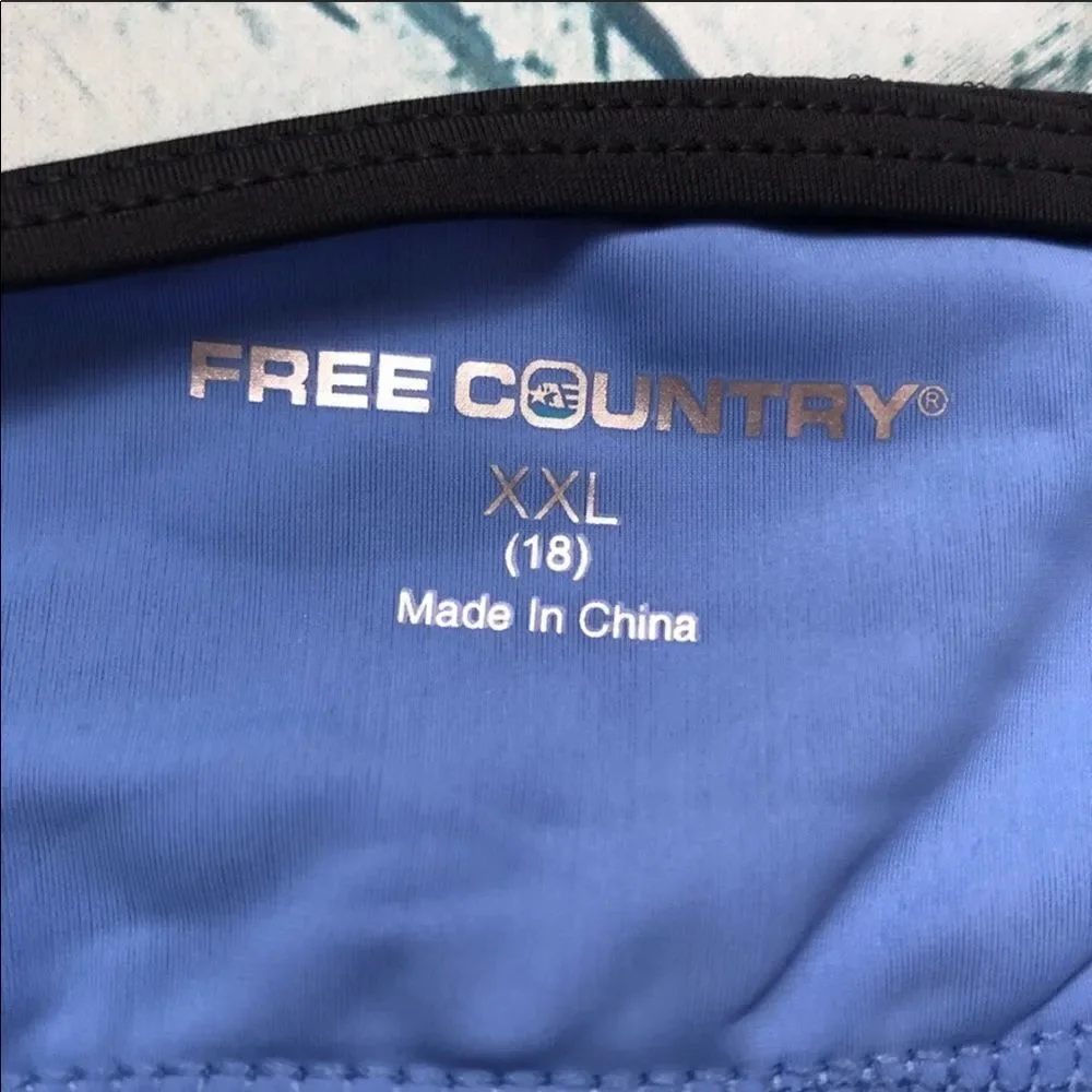 NWT Plus Size Free Country Ruched Swim Tankini Top - Picture 4 of 8